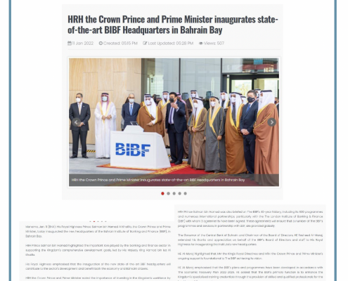Crown Prince Visit in the News
